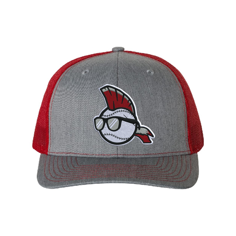 Front Heather Grey & Red
