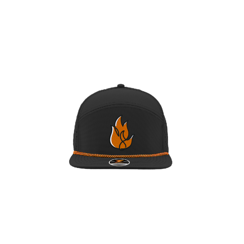 Front Black with orange rope