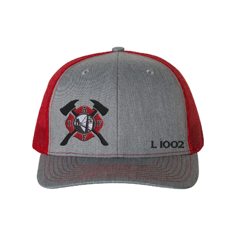 Front Heather Grey & Red