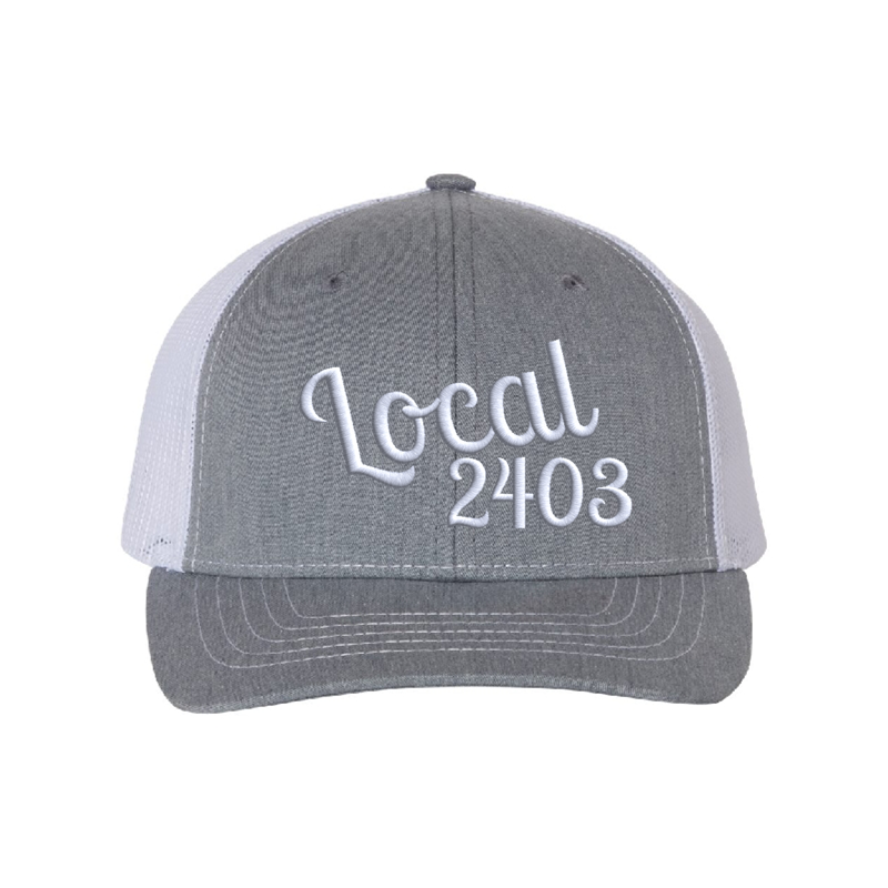 Front Heather Grey & White
