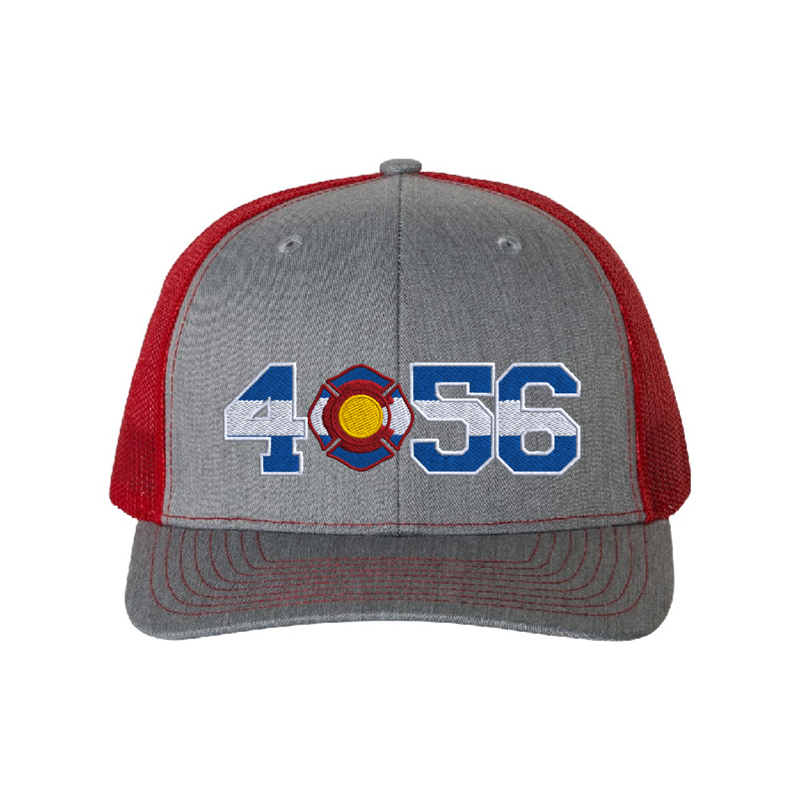 Front Heather Grey & Red