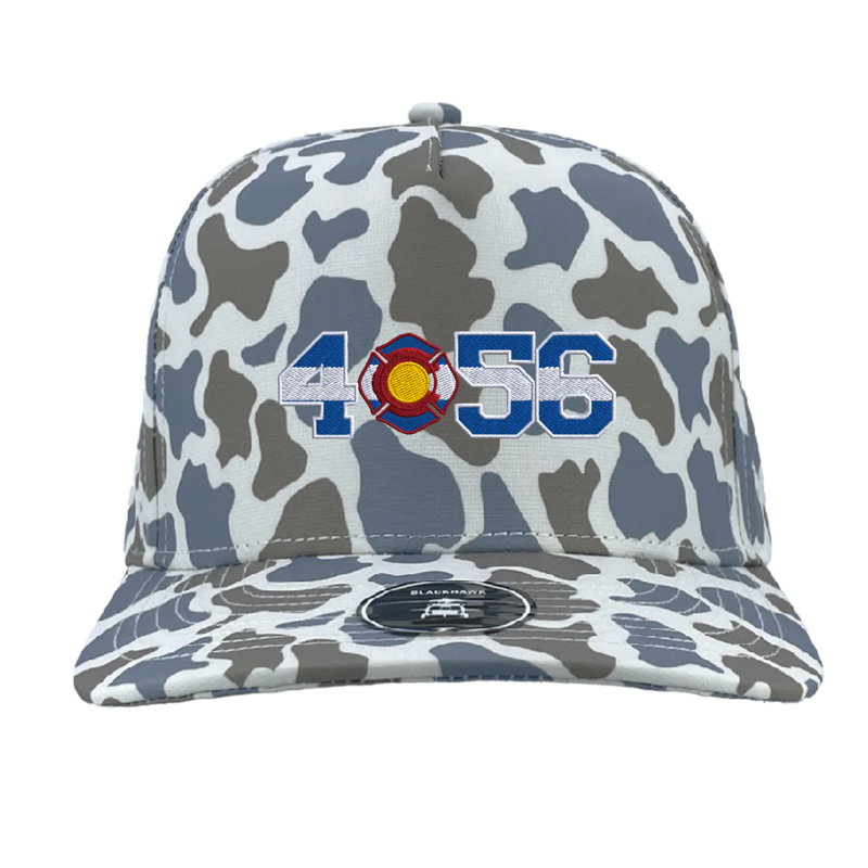 Front Blue Old School Camo