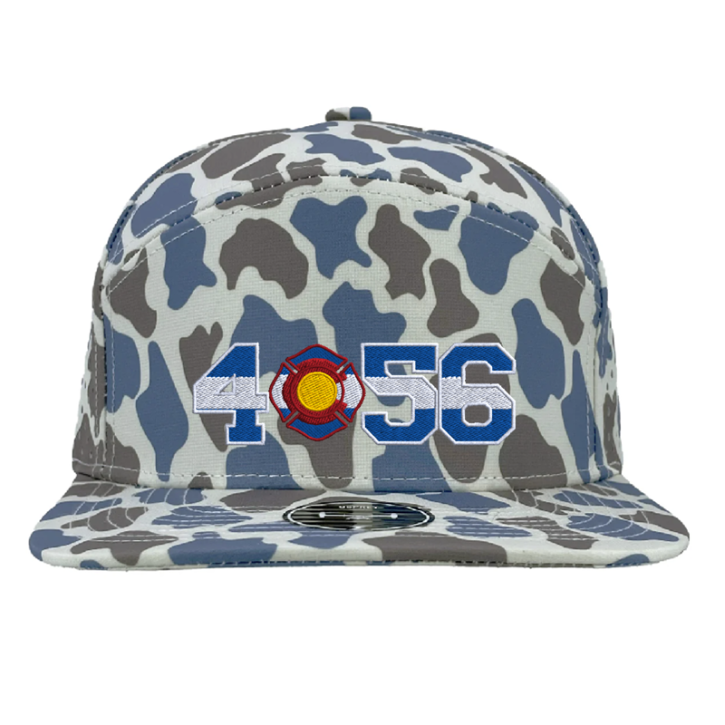 Front Blue Old School Camo