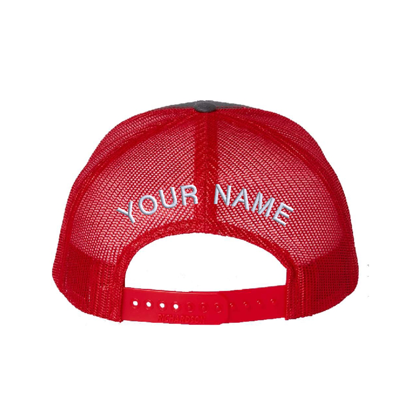 Back Charcoal & Red