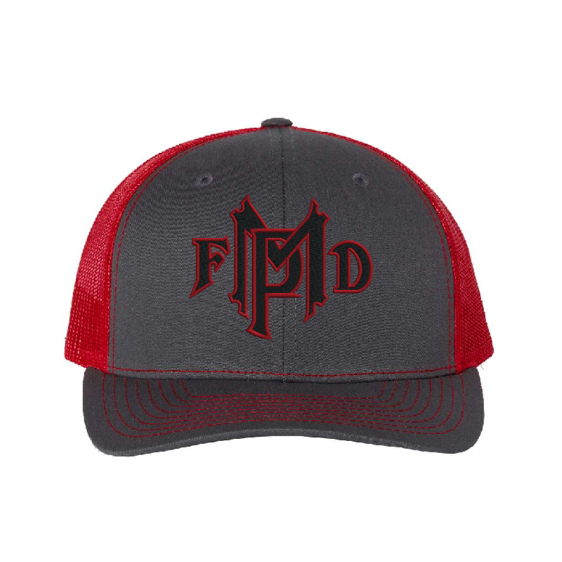 Front Charcoal & Red