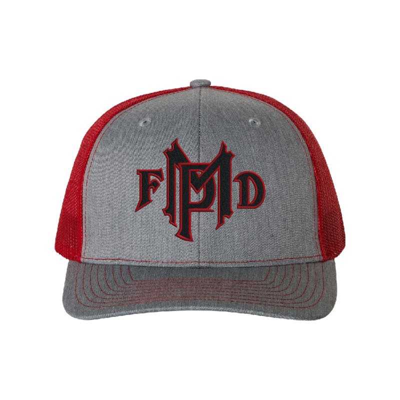 Front Heather Grey & Red