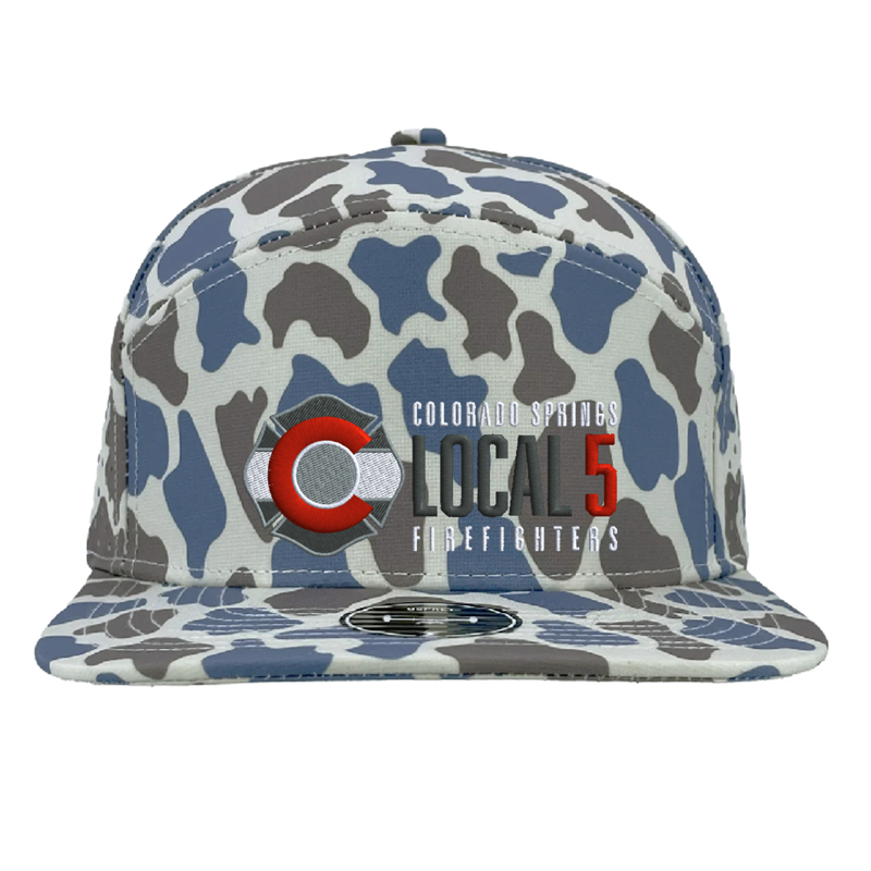 Front Blue Old School Camo