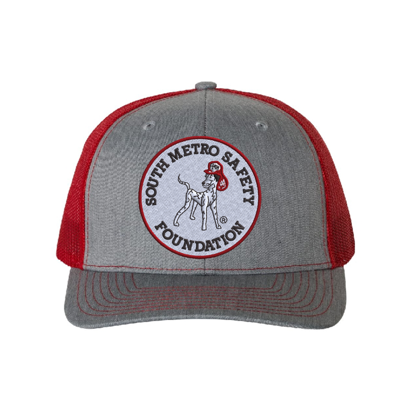 Front Heather Grey & Red