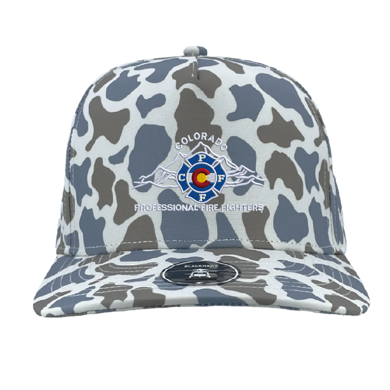 Front Blue Old School Camo