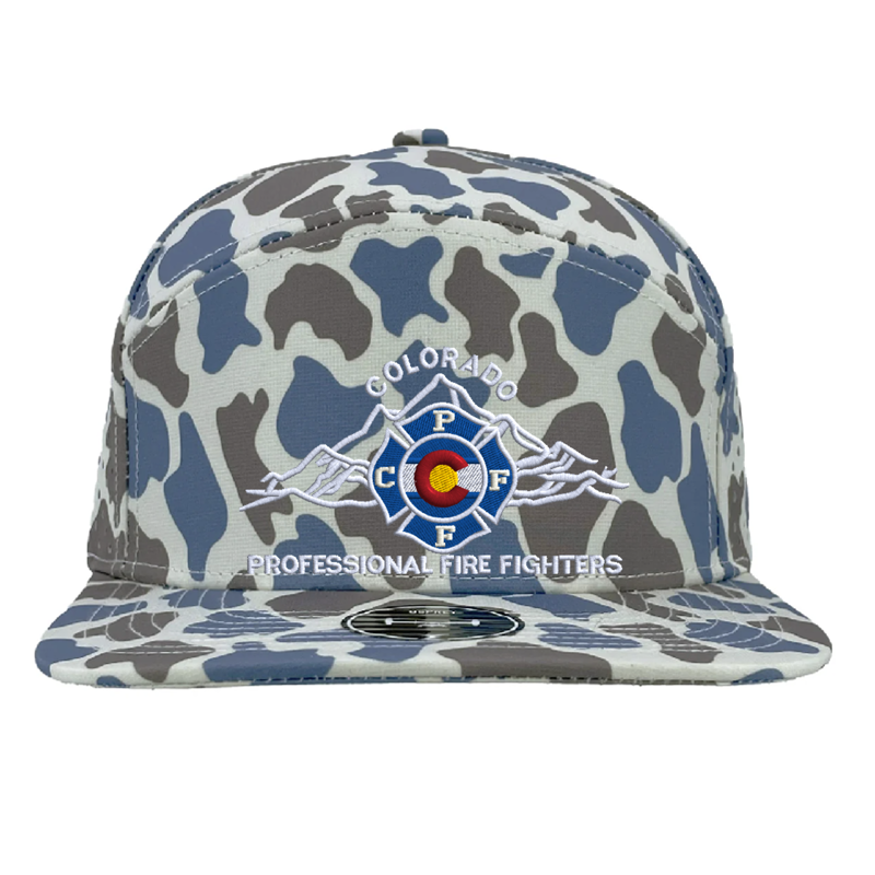 Front Blue Old School Camo