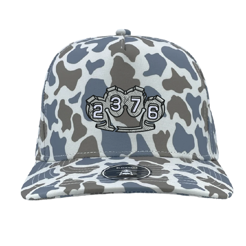 Front Blue Old School Camo