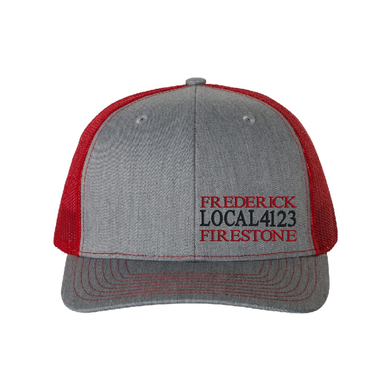 Front Heather Grey & Red