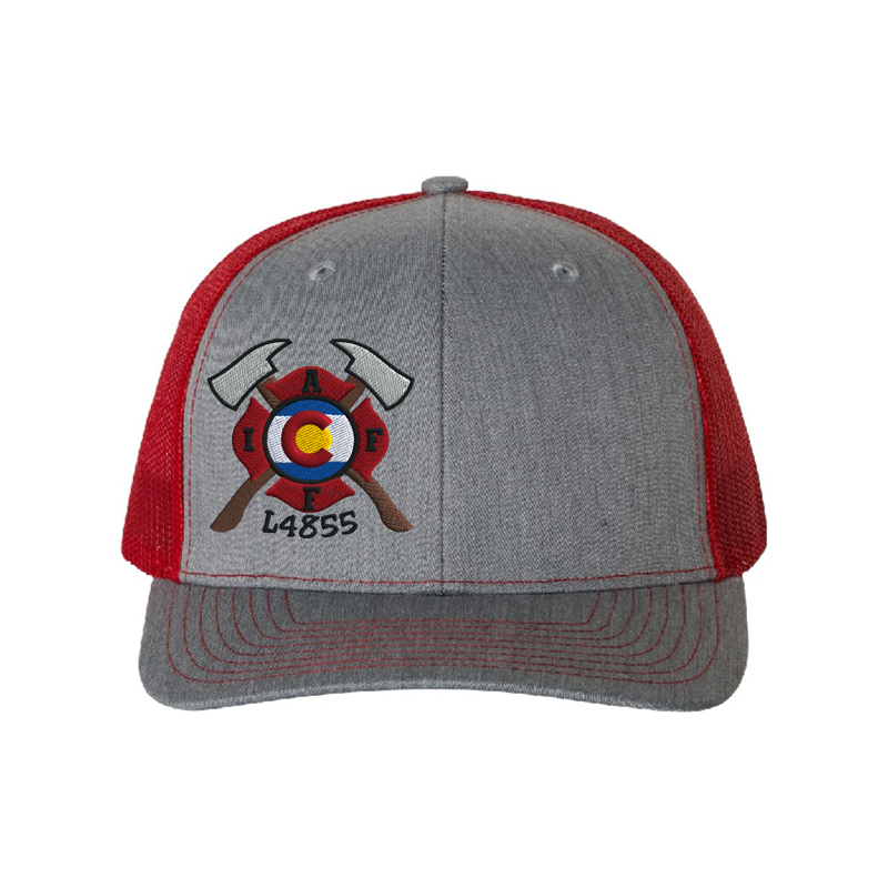 Front Heather Grey & Red