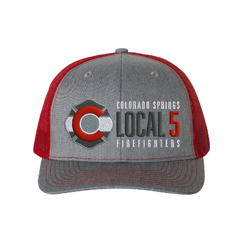 Front Heather Grey & Red