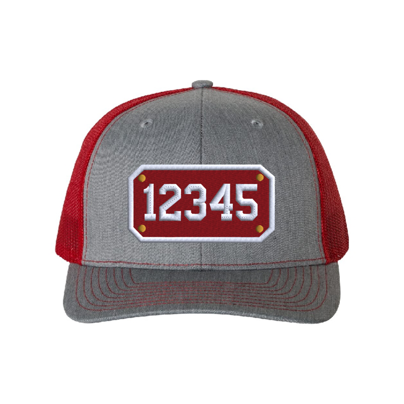 Front Heather Grey & Red